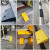 门槛斜坡垫塑料路沿坡台阶垫汽车马路牙子爬坡板道边上坡三角垫 长50*宽27*高12cm黄色