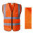 SFvest反光安全背心工地施工反光衣夏季交通环卫工作服马甲定制 荧光橙网布口袋款 2XL码