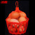 冰禹 塑料鸡蛋网袋 手提网眼袋 尼龙网兜袋 小号篮子+网(35cm)+扣 红色100套 BYK-216