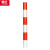 鼎红 电线杆红白反光膜 黑黄警示反光贴 防撞反光贴警示 安全柱反光条红白直纹1*50m