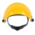 海斯迪克 gnjz-1051 耐高温氩弧焊防护面罩 透明有机玻璃焊接防护面罩 电焊黄顶面罩 黑色
