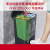 回收箱垃圾分类垃圾桶带盖办公室大号脚踩式干湿分离厨房脚踏式防 16L蓝灰(可回收物+其他)