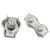 海斯迪克 HKCL-229 304不锈钢夹 钢丝绳配件 装饰夹锁头卡扣 双夹M5(10个)