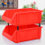 固乡 组合式零件盒物料收纳盒配件盒库房货架分类盒（斜口盒红色R5号450x290X170MM）