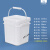 油漆桶 加厚密封方形塑料桶带盖储物涂料桶分装乳胶工业包装桶油 20L白色常规