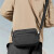 FONTINI品牌轻奢男包翻毛皮单肩包男士大容量斜挎包休闲百搭多功能手拿包 暗绿色8英寸 25.5*6*16.5cm