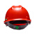 梅思安PE无孔标准一指键红色防撞头盔安全帽1顶+1个双色logo单处定制印字+1个车贴编码