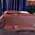 南极人牛皮席夏凉席 纯色可折叠夏季空调席真皮软席子 棕色 1.2m(4英尺)床
