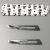 刀柄架Swann-morton15号11号10A号23号一次性多肉刀片 11号100片刀片 1把金属折叠4号刀柄