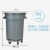定制圆形垃圾桶商用大容量带轮子大号户外环卫厨房餐饮泔水桶 80L带滑轮+50只垃圾袋