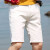 KUCLUT2023年新品夏季五分牛仔短裤男士白色修身直筒弹力马裤 5分潮流显 白色破洞 S