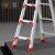 定制铝合金人字梯加固片加厚折叠楼梯通用三角片架固定角码梯子配件 加厚红色加固片10个