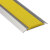 金固牢 铝合金楼梯防滑条 踏步防撞护角 1米黄色50*21mm KZS-464