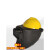 埠帝高空作业电焊面罩配安全帽式电焊帽氩弧焊头戴式面屏焊工专用可卸 拉簧面罩ABS安全帽黄色2个镜