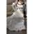 好琪馨白色半身裙女2024春夏新款小香风a字裙高腰中长款提花蕾丝蛋糕裙 白色（加长款） M（适合96-110斤）