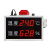 工业温湿度计带报警温湿度记录仪LED电子看板电子钟湿度温度计 600x400x55mm黑色常规