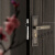 中式室内门锁磁吸卧室房门锁黑色中国风实木锁把手 黄古铜色门锁一套(大50锁体) 35-50mm  通用型 带钥匙