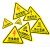 筑华工品设备安全牌PVC三角形安全标识牌（10个价）20*20cm 当心伤手    单位：包
