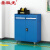 圣极光工具柜双开门汽修储物柜重型零件柜可定制G4583蓝色二抽带轮