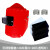 LISM电焊面罩红钢纸焊焊接安全防护帽子头戴式高温氩弧焊防火星防焊工 可视窗翻盖+安全帽卡槽+20片黑+