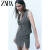 ZARA24春季新品 女装 开叉设计高腰包臀短裙裤 1165250 922 灰色 M (170/70A)