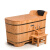 泡澡木桶沐浴桶儿童实木洗澡木盆木质带盖大人小浴室家用 [平口方款]0.9米
