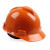 梅思安 10220043 V-Gard标准型ABS安全帽 一指键帽衬 针织吸汗带 尼龙顶带 国标Y型四点式下颌带-橙色*1顶