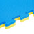海斯迪克 泡沫垫拼接地垫 客厅卧室儿童游戏拼接地垫跆拳道地垫 黄蓝-T型纹 厚4cm 1*1米 HZL-172
