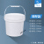 油漆桶 加厚密封方形塑料桶带盖储物涂料桶分装乳胶工业包装桶油 5L白色圆桶