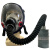 晋广源 CF02全面罩自吸过滤式防毒面具 02球形面罩黑色+配1号滤毒罐+导气管