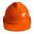 洁睿安印字高强度ABS V型透气安全帽工地工程劳保安全工作帽 桔红色V型透气孔