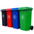 采易乐 户外垃圾桶 商用大号加厚工业环卫分类垃圾桶小区物业带盖翻盖带轮塑料果皮箱 240L蓝色03686