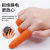 德威狮橙色防滑指套橡胶麻点工业劳保作业加厚耐磨切口手指套SML号 橙色防滑手指套S号100个