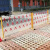 美克杰玻璃钢伸缩围栏电力安全护栏施工围栏可移动警戒围挡防护栏隔离栏 黄黑色 高1.2*长2米 加厚