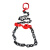 起重链条吊索具卸钢筋钢管吊具吊钩吊环捆绑吊链吊装工具锰钢索具 2吨3米1根(8MM粗)