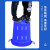 定制O 业存储加厚钢化水桶带盖圆形储物桶户外物业垃圾桶蓝胶桶大白桶储水 0型100升蓝色(装水约00
