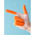 手指套防护劳保耐磨加厚防滑橡胶护指指套一次性纹绣手指套保护套 加厚橙色M码60个装