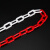 冰禹 隔离墩链条 塑料警示链条 路锥链条隔离链子警示防护链条 (8mm红白-5米)BYxx-19
