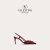 华伦天奴VALENTINO【线上限定】女士 VLOGO SIGNATURE 漆皮高跟鞋 勃艮第红 37.5（偏大半码）
