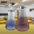 安赛瑞 塑料三角烧瓶（2个装）广口烧杯锥形瓶带刻度 化学实验塑料三角烧杯100ml可定制 600008