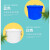 塑料水桶加厚大号带盖储水厨房发酵胶桶超大容量白桶蓄水大桶 60c蓝色*+水勺