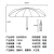 甜心小妹 自动折叠雨伞 三折太阳伞 商务晴雨伞 12骨黑胶 天空蓝 1把