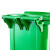 上陶鲸 垃圾桶大号 加厚户外环卫分类塑料带翻盖垃圾桶 240L绿色（有轮）
