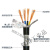 嘉博森国标RVVP2 3 4芯屏蔽线0.3 1.5平方信号控制软电缆rvv屏蔽 4芯6.0平方(外径13.6mm) 一米价