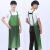 长款pvc围裙防水防油加厚男女厨房透明塑料胶围腰水产工作服 绿色