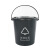 安达通 塑料分类垃圾桶带盖手提大容量干湿分离厨余垃圾分类过滤餐厨垃圾桶 灰色10升圆桶