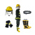 02款消防员战斗服  登月  头盔+手套+衣服+鞋子+腰带（5件套）