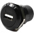 M24圆型单孔螺母固定工业USB3.0母座 USB2.0转接面板安装金属外壳 圆形USB30黑色