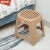 塑料凳子加厚欧式椅子时尚创意矮凳塑胶凳子简约板凳 D-2053中号橙色(买一送一同款)