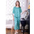 美标（MEIBIAO）商场同款真丝睡衣女春秋新款重磅100%桑蚕丝长袖套装可外穿家居服 墨绿 M(160/80B)